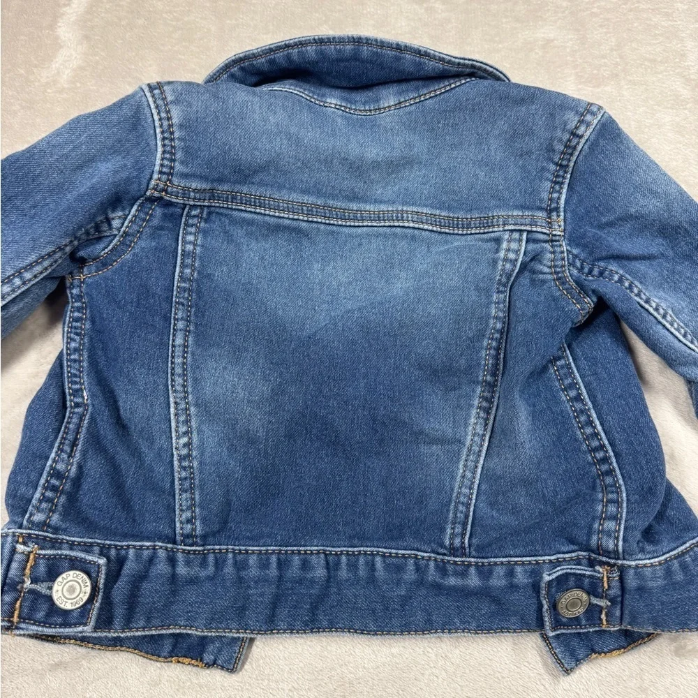 Gap Denim Button Front Collared Girl’s Blue Jeans Jacket Size 18-24 Months